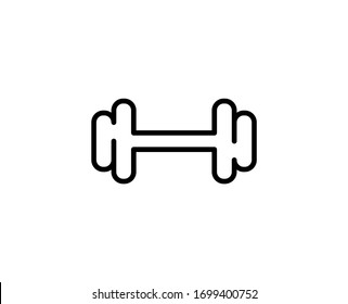 Dumbbells flat icon. Thin line signs for design logo, visit card, etc. Single high-quality outline symbol for web design or mobile app. Dumbbells outline pictogram.