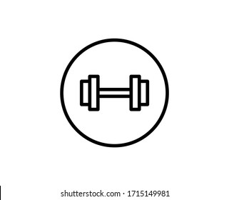 Dumbbells flat icon. Thin line signs for design logo, visit card, etc. Single high-quality outline symbol for web design or mobile app. Dumbbells outline pictogram.