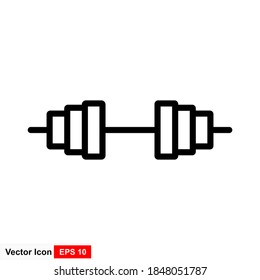 Dumbbells flat icon. Thin line signs for design logo, visit card, etc. Single high-quality outline symbol for web design. Dumbbells outline pictogram.