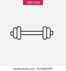 Icono plano de mancuernas. Ilustración simple plana de Vector para Web y App.. eps