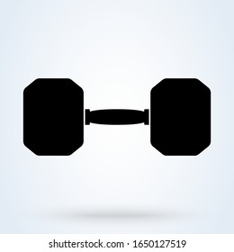 dumbbells icon. Body building. Weight lifting. To exercise vector