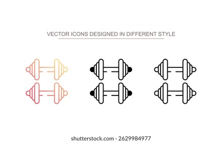 Dumbbells icon design with white background stock illustration