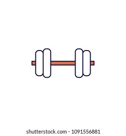 dumbbells icon. Element of simple colored web icon for mobile concept and web apps. Isolated dumbbells icon can be used for web and mobile. Premium icon on white background