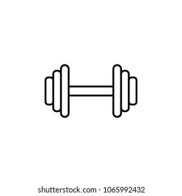 dumbbells icon. Element of simple icon for websites, web design, mobile app, info graphics. Thin line icon for website design and development, app development on white background