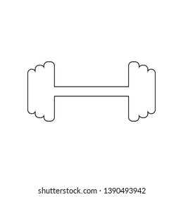 dumbbells icon. Element of web for mobile concept and web apps icon. Outline, thin line icon for website design and development, app development