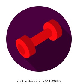 Dumbbells icon in flat style isolated on white background. Sport and fitness symbol stock vector illustration.