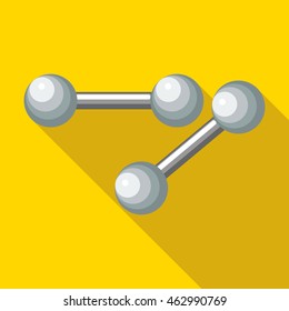 Dumbbells icon in flat style with long shadow