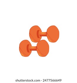 Dumbbells icon. Gym equipment for workout. Training accessories for sport club or home exercises. Bodybuilding, weightlifting. Isolated flat vector illustration.