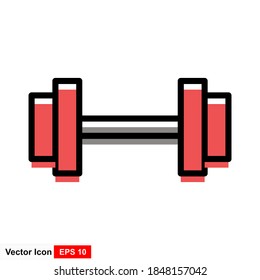 Dumbbells icon isolated on white background