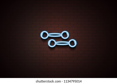 dumbbells icon in Neon 
