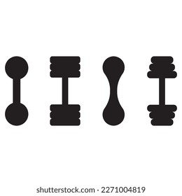 Dumbbells icon on white background