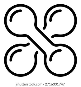 Hantel-Symbol. Gliederung Hanteln, Vektorsymbol für Webdesign einzeln auf weißem Hintergrund