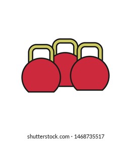 dumbbells icon. Simple element illustration. dumbbells symbol design template. Can be used for web and mobile on white background