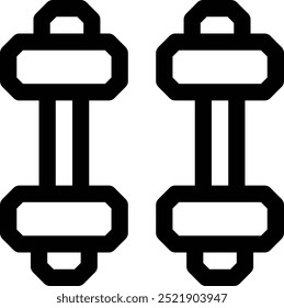 dumbbells icon. Thin Linear Style Design Isolated On White Background
