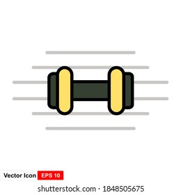 Dumbbells icon vector. Simple design on white background.