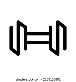 Dumbbells Icon Vector Symbol Design Illustration