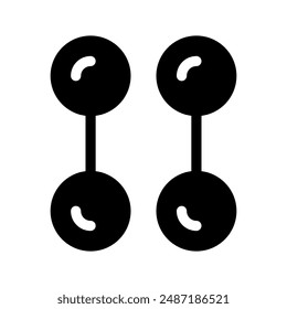 Dumbbells Icon Vector Symbol Design Illustration