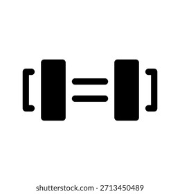 Ilustração de design de símbolo de vetor de ícone Dumbbells