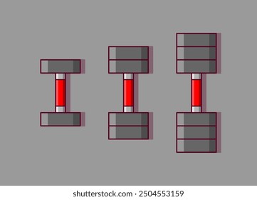 Ilustración de mancuernas. Icono de mancuernas. Mancuernas de Vector.