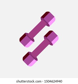 Dumbbells isolated on a white background. vector icon.