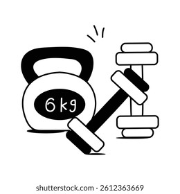Dumbbells and kettlebell symbolizing physical health and fitness routine