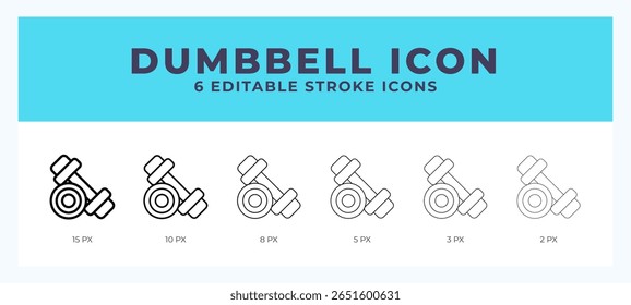 Icono de línea de mancuernas. Símbolo de icono de alta calidad para el Diseño web. App