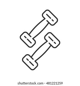 dumbbells linear icon