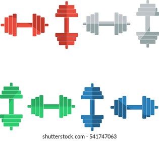 Dumbbells was made in different colors, for your icon and more