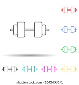 dumbbells multi color style icon. Simple thin line, outline vector of hotel icons for ui and ux, website or mobile application