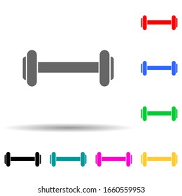 dumbbells multi color style icon. Simple glyph, flat vector of sport icons for ui and ux, website or mobile application