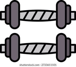 Dumbbells Novo Vetor de Design de Ícone Criativo