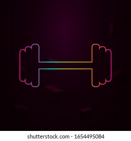 icono de estilo nolan de dumbbells. Línea delgada simple, contorno vectorial de iconos web para ui y ux, sitio web o aplicación móvil