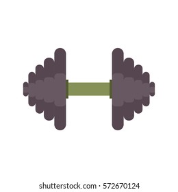 Dumbbells object isolated on white background. Sport equipment in flat style. Vector