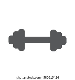 Dumbbells object isolated on white background. Sport equipment in flat style. Vector flat gray icon illustration EPS 10