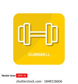 Un solo icono de las campanas. Pictograma de contorno de vector blanco para diseño web. Cartel aislado para sitio web de fondo amarillo. Símbolo plano de estilo de vida monocromo.