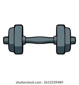 Dumbbells sports exercises with weights healthy lifestyle flat color vector illustration template design