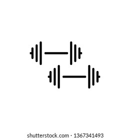 Dumbbells for sportsmen icon vector