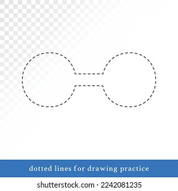 dumbbells tracing line worksheet for kindergarten