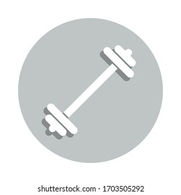 dumbbells, training badge icon. Simple glyph, flat vector of Business icons for ui and ux, website or mobile application
