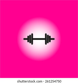 dumbbells - vector icon