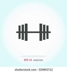 Dumbbells vector icon.