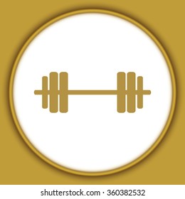 dumbbells. Vector icon