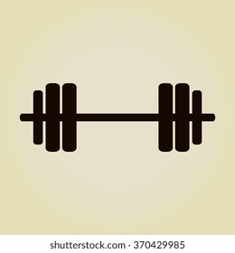 dumbbells. Vector icon 