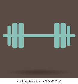 dumbbells. Vector icon
