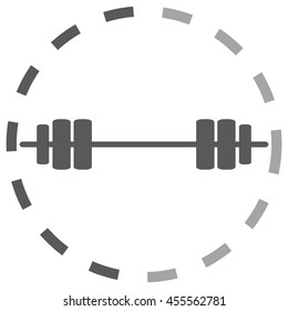 dumbbells. Vector icon 