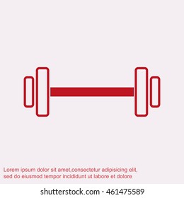 Dumbbells  vector icon