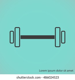 Dumbbells  vector icon