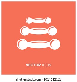 Dumb-Bells Vector Icon Illustration