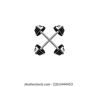 dumbbells vector icon logo design elements