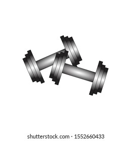 Dumbbells vector illustration isolated on white background. Gym equipment